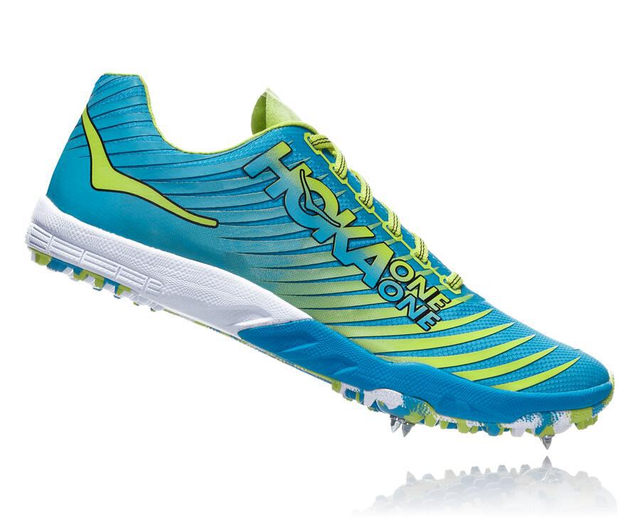 Spikes Atletismo Hoka One One Feminino Azuis/Verdes - Evo Xc - 207-DICVPS